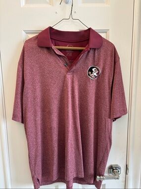 Nike Men's Maroon Heather Polo with Team Patch